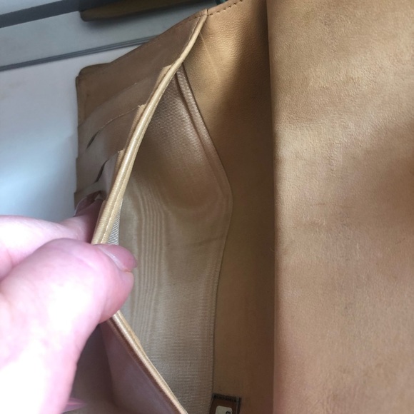 Chanel Timeless CC Continental Kisslock Flap Wallet Tan Caviar Leather Vintage - Picture 7 of 15